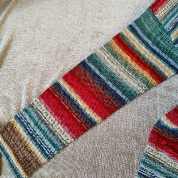 Vintage Lauren Ralph Lauren Hand Knit Navajo Cardigan with tie, Size PM - Picture 6 of 15